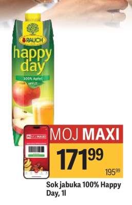 Sok jabuka 100% Happy Day, 1l