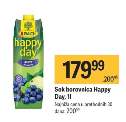 Sok borovnica Happy Day 1l