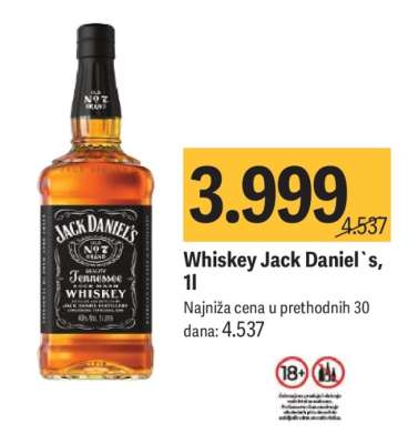 Whiskey Jack Daniel`s, 1l