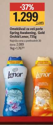 Omekšivač za veš perle Spring Awakening, Gold Orchid Lenor, 735g