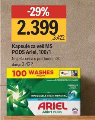 Kapsule za veš MS PODS Ariel, 100/1