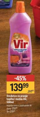 Sredstvo za pranje tepiha i mebla Vir, 500ml