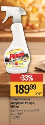 Odmašćivač sa pumpicom Pompa, 500ml