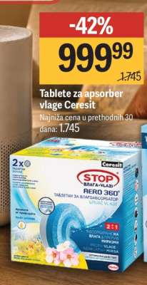 Tablete za apsorber vlage Ceresit