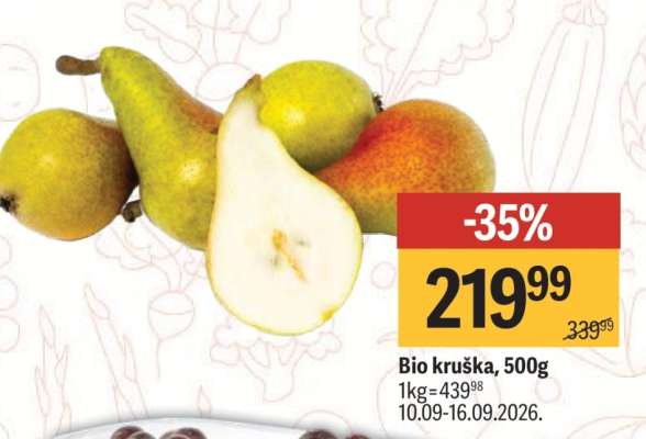 Bio hruška, 500g