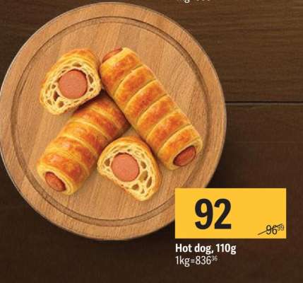 Hot dog, 110g