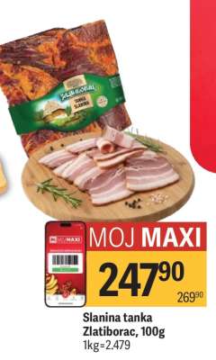 Slanina tanka Zlatiborac, 100g