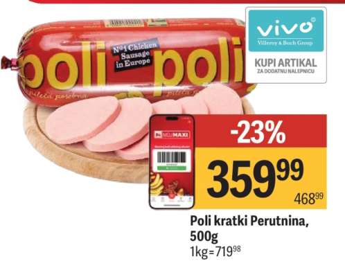 Poli kratki Perutnina 500g