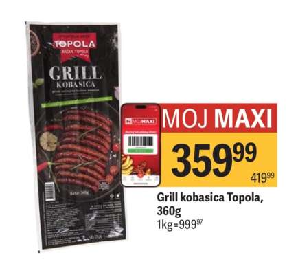GRILL KOBASICA Topola 360g