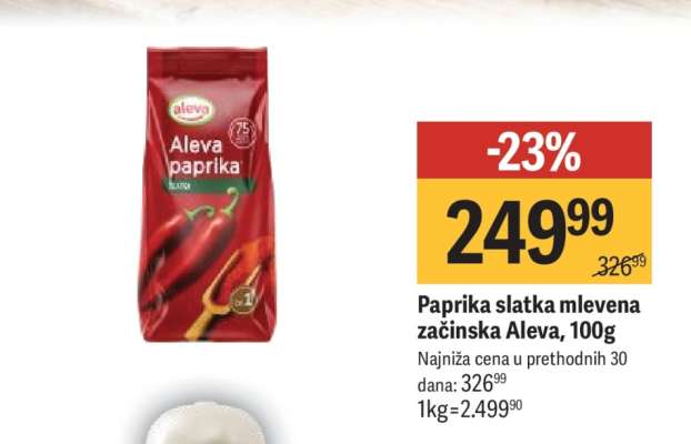 Paprika slatka mlevena začinska Aleva 100g