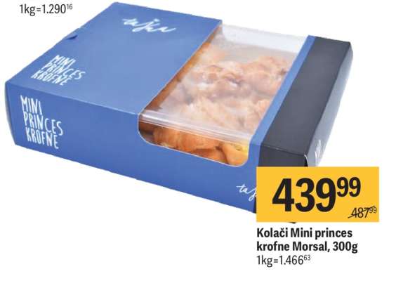Kolači Mini princes krofne Morsal 300g