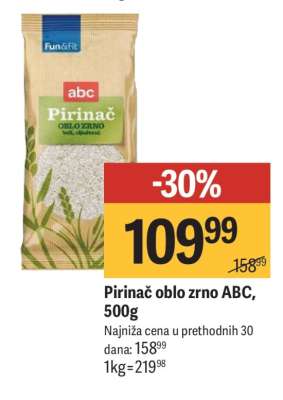 Pirinač oblo zrno ABC 500g
