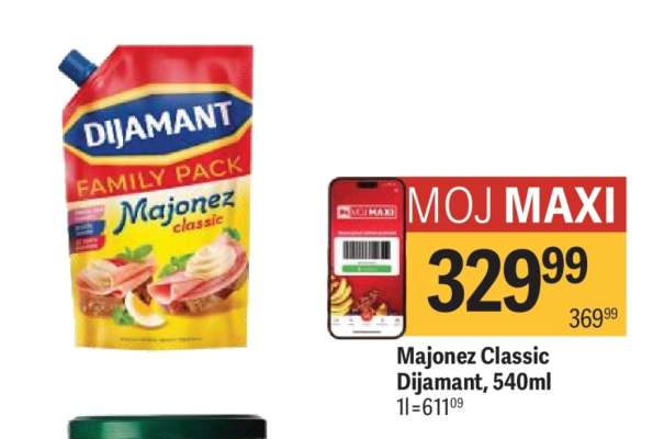 Majonez Classic Dijamant 540ml