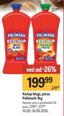 Kečap blagi, pizza Polimark 1kg