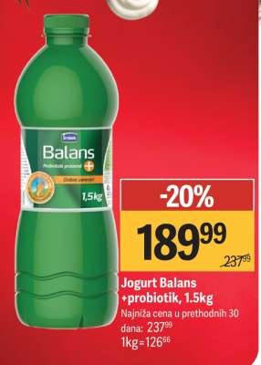 Jogurt Balans probiotik 1.5kg