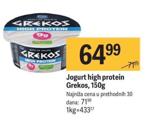 Jogurt high protein Grekos, 150g