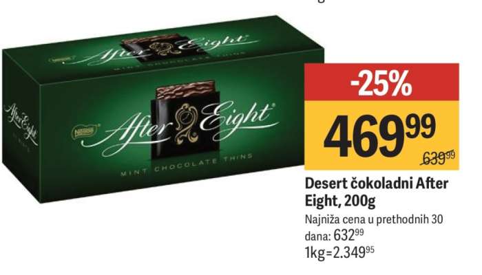 Desert čokoladni After Eight, 200g