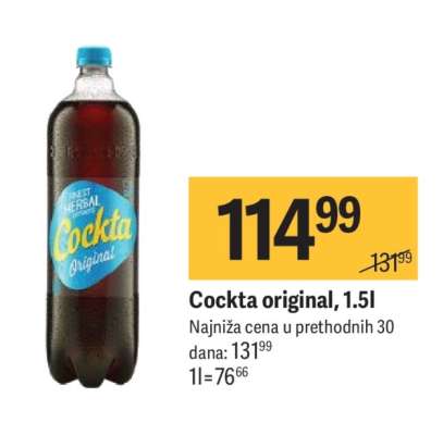 Cockta original , 1.5l