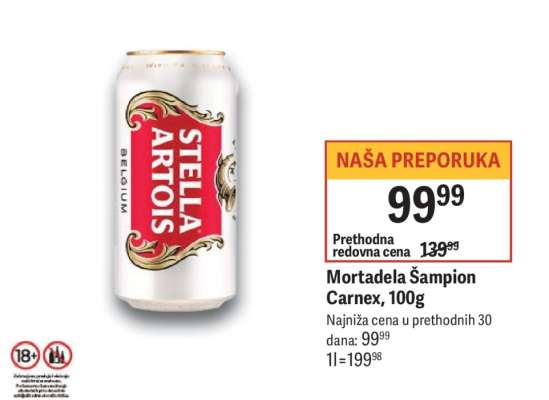Mortadela Šampion Carnex 100g