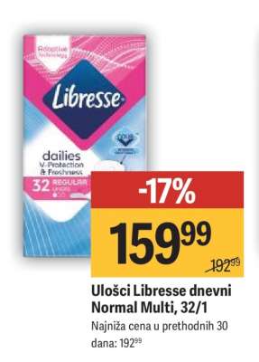 Ulošci Libresse dnevni Normal Multi, 32/1