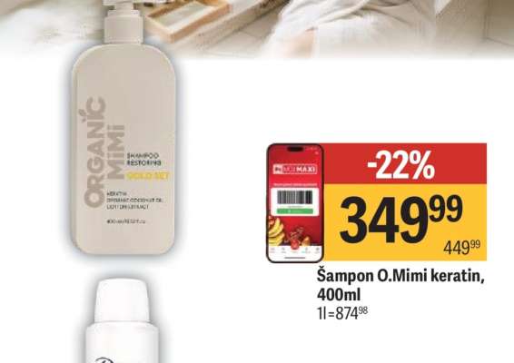 Šampon O.Mimi keratin, 400ml