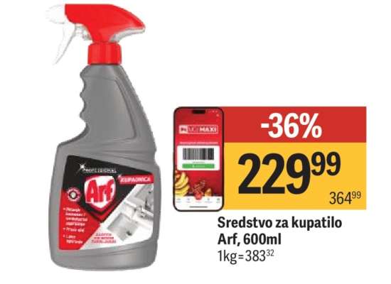 Sredstvo za kupatilo Arf 600ml
