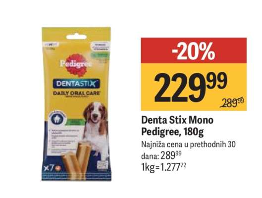 Denta Stix Mono Pedigree, 180g