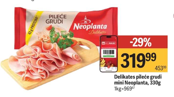 Delikates pileće grudi mini Neoplanta, 330g
