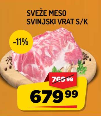 Sveže meso svinjski vrat s/k