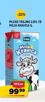 Mleko trajno 2.8% TB Moja Kravica 1L