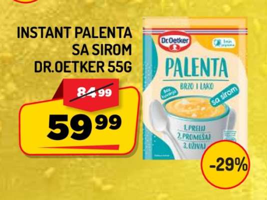 Instant palenta sa sirom Dr. Oetker 55g
