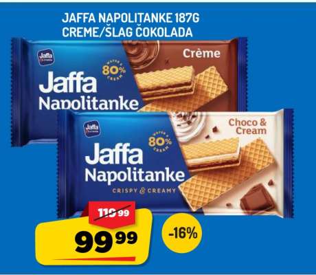 JAFFA NAPOLITANKE 187G CREME/ŠLAG ČOKOLADA