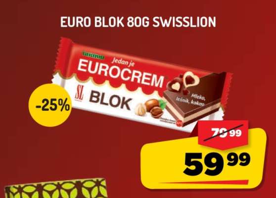 EURO BLOK 80G SWISSLION