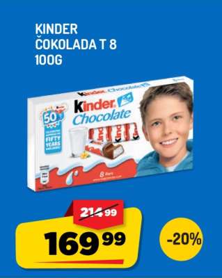 KINDER ČOKOLADA T 8 100g