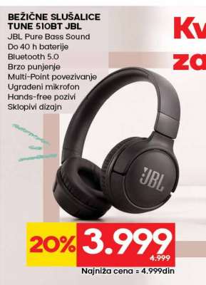 BEŽIČNE SLUŠALICE TUNE 510BT JBL