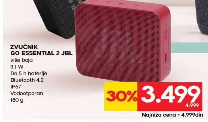 ZVUČNIK GO ESSENTIAL 2 JBL