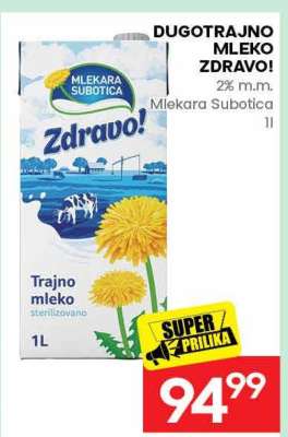 DUGOTRAJNO MLEKO ZDRAVO