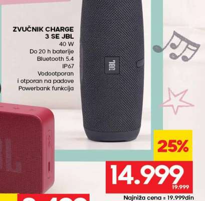 ZVUČNIK CHARGE 3 SE JBL