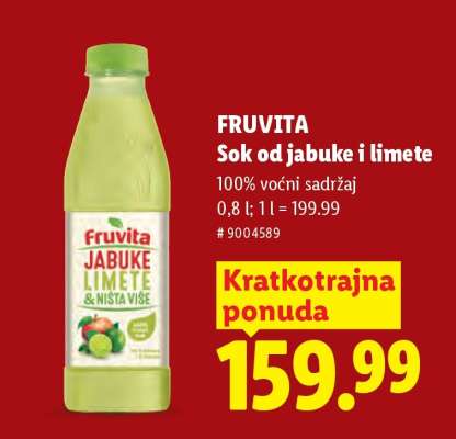 Fruvita Sok od jabuke i limete