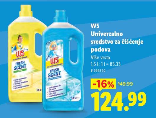 W5 Univerzalno sredstvo za čišćenje podova