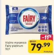 Vlažne maramice Fairy platinum 10/1