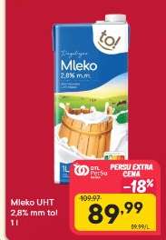 Mleko uht 2.8% mm tol 1l