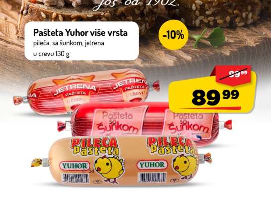 Pašteta Yuhor više vrsta