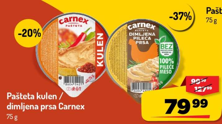 Pašteta kulen / dimljena prsa Carnex