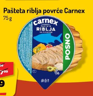 Pašteta riblja povrće Carnex