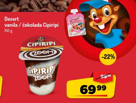 Desert vanila / čokolada Cipiripi