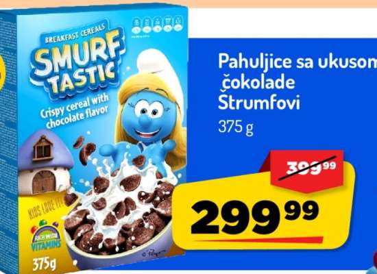 Pahuljice sa ukusom čokolade Strumfovi