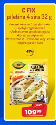 C FIX piletina 4 sira 32 g