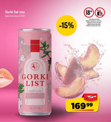 Gorki list mix bela breskva 0.33 l