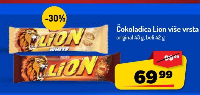 Čokoladica Lion više vrsta